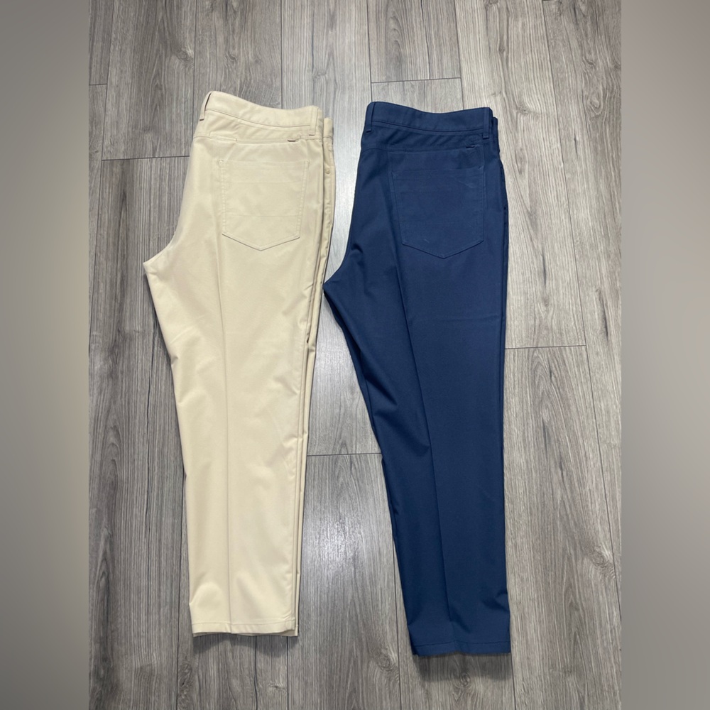 Set‎ of 2 Spoke Pants Enduro Sharps Build B C Stretch Khaki Chino Regular Fit 42
